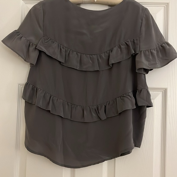 Anthropologie HD in Paris Silk Ruffle Top Sz S - Picture 3 of 4